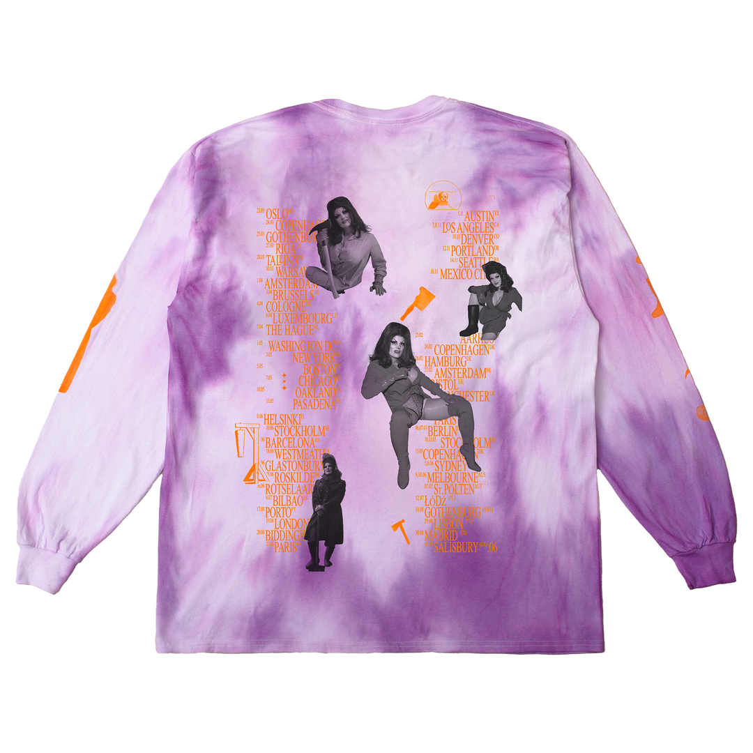 Demona Lisa Crushed Grapes Tie Dye Long Sleeve