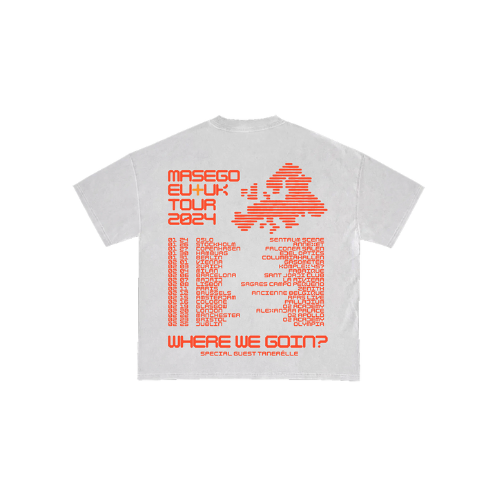 White Tour T-shirt (Map Graphic)