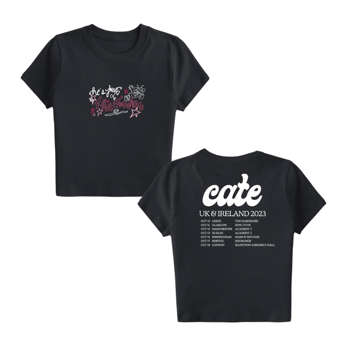 Cate Tour Baby Tee - Black