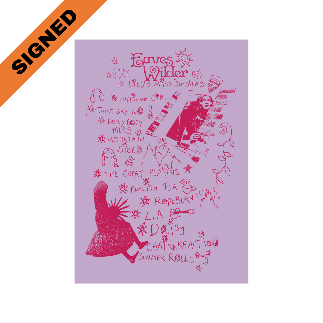 Signed tracklist and lyric sheet